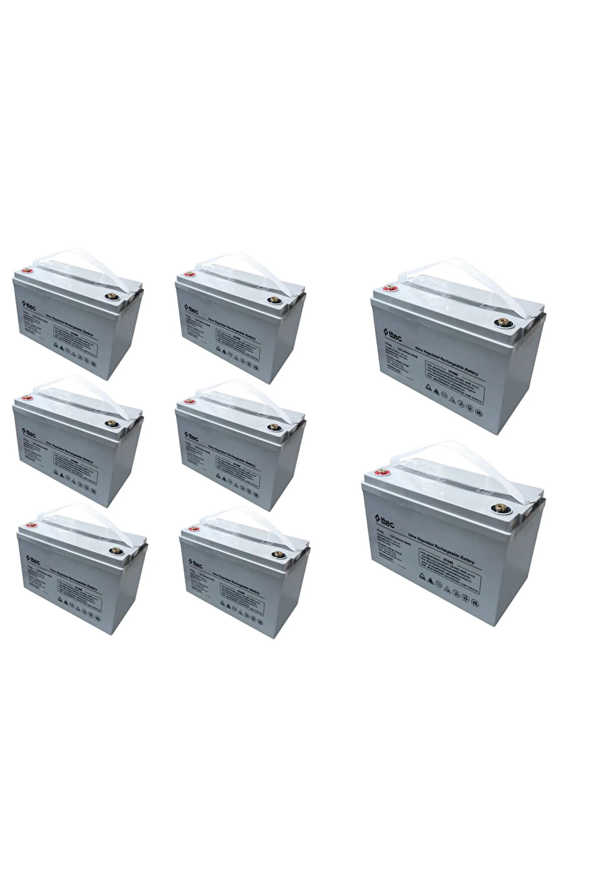 HOBİ BAHÇELERİ İÇİN 12V 100AH JEL AKÜ DEEP CYCLE 8 ADET 2025 ÜRETİM