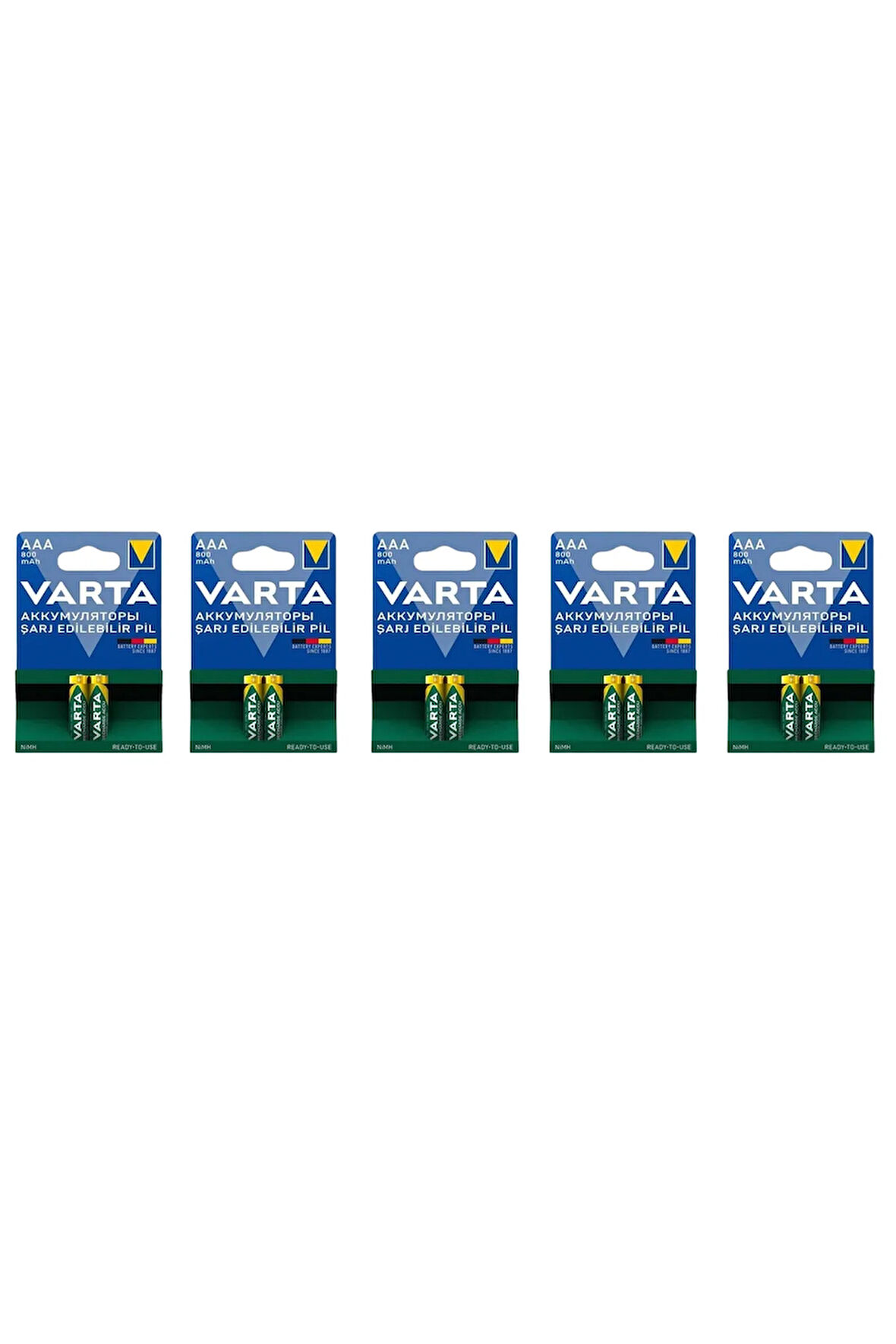800MAH AAA İNCE ŞARJLI KALEM PİL 10 ADET 5 PAKET ÖZEL FİYAT