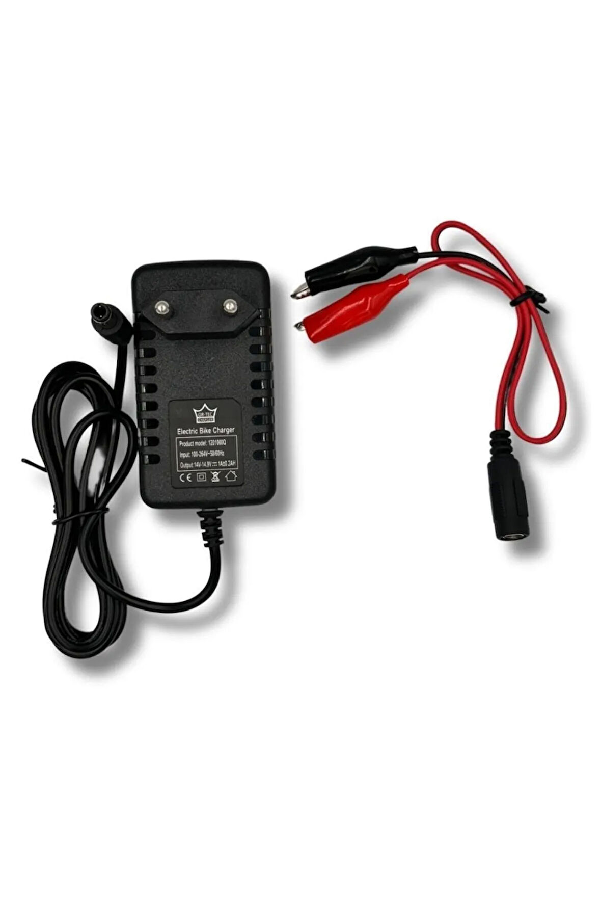 AKÜLER İÇİN 12V ŞARJ ALETİ 1 AMPER STANDART UÇLU YANINDA KROKODİL HEDİYE