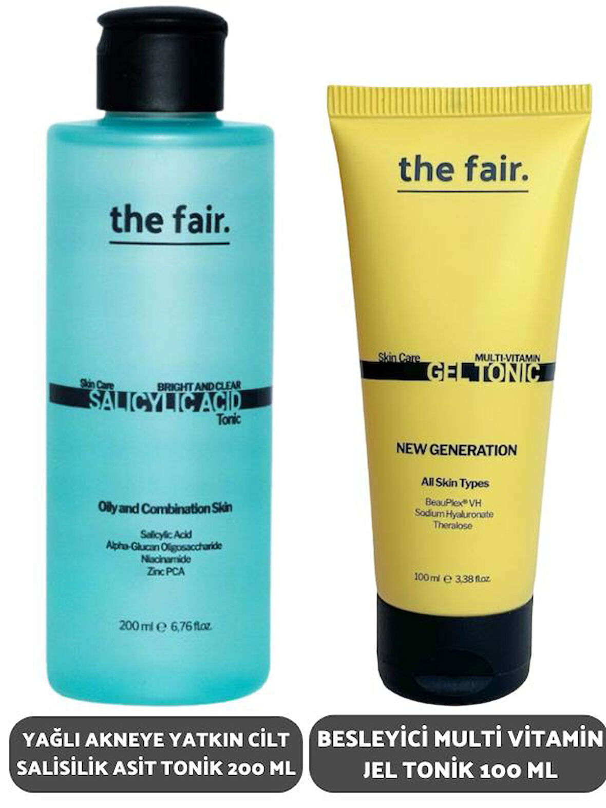 the fair. Yağlı Cilt Salisilik Asit Tonik 200 ml ve Besleyici Multi Vİtamin Jel Tonik 100 ml