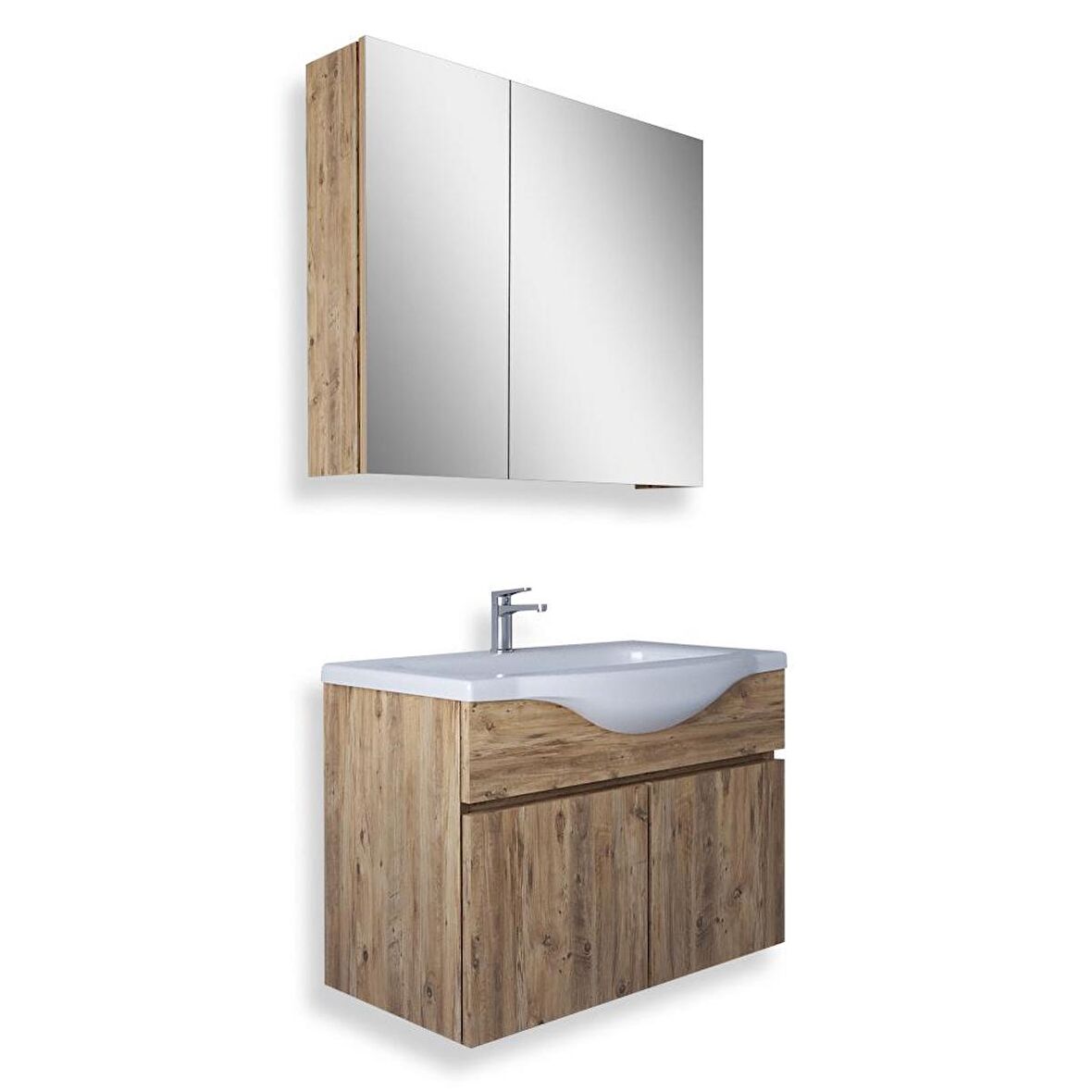 Teta Home Kahire 80 Cm Mdf Banyo Dolabı Seti