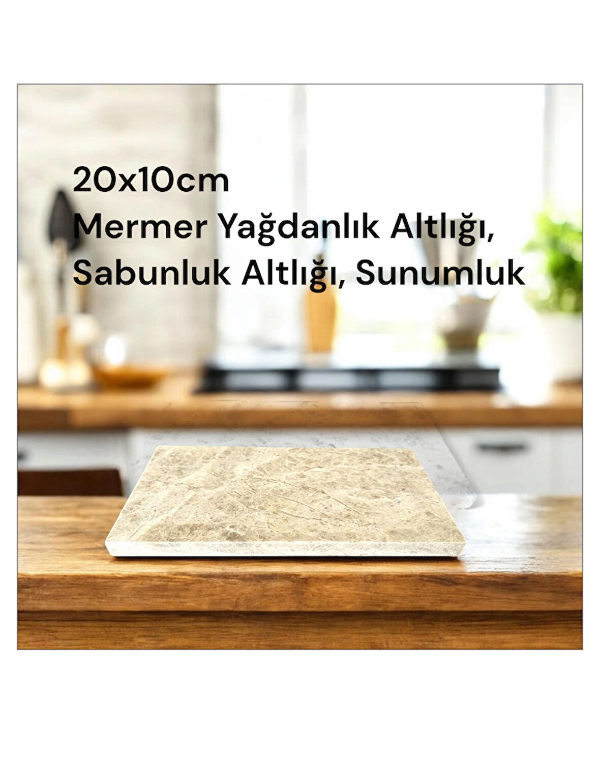 Mermer Yağdanlık Altlılığı, Sabunluk Altlığı 20x10cm dir 