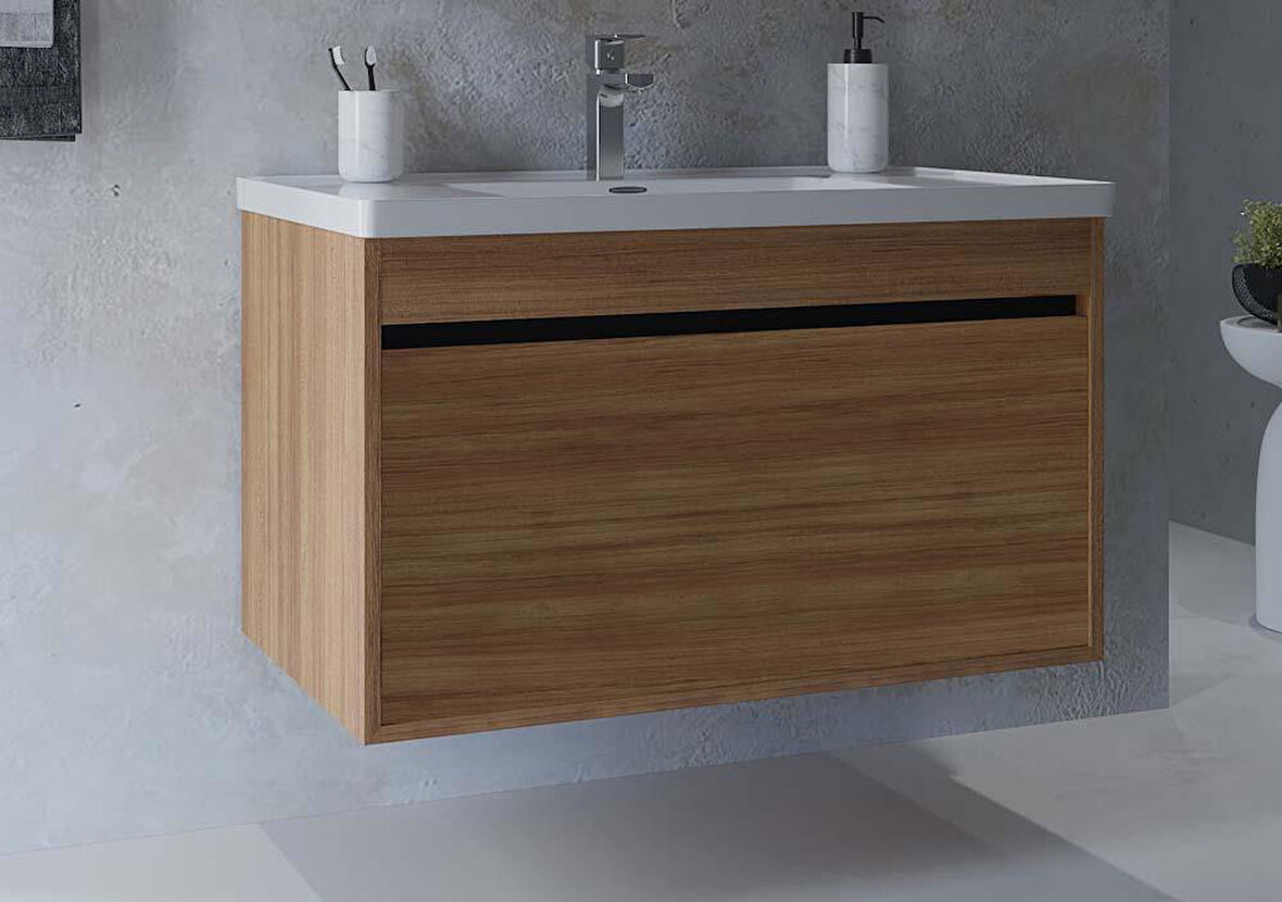 Teta Home Mersin 65 cm Mdf Banyo Lavabolu Alt Dolap