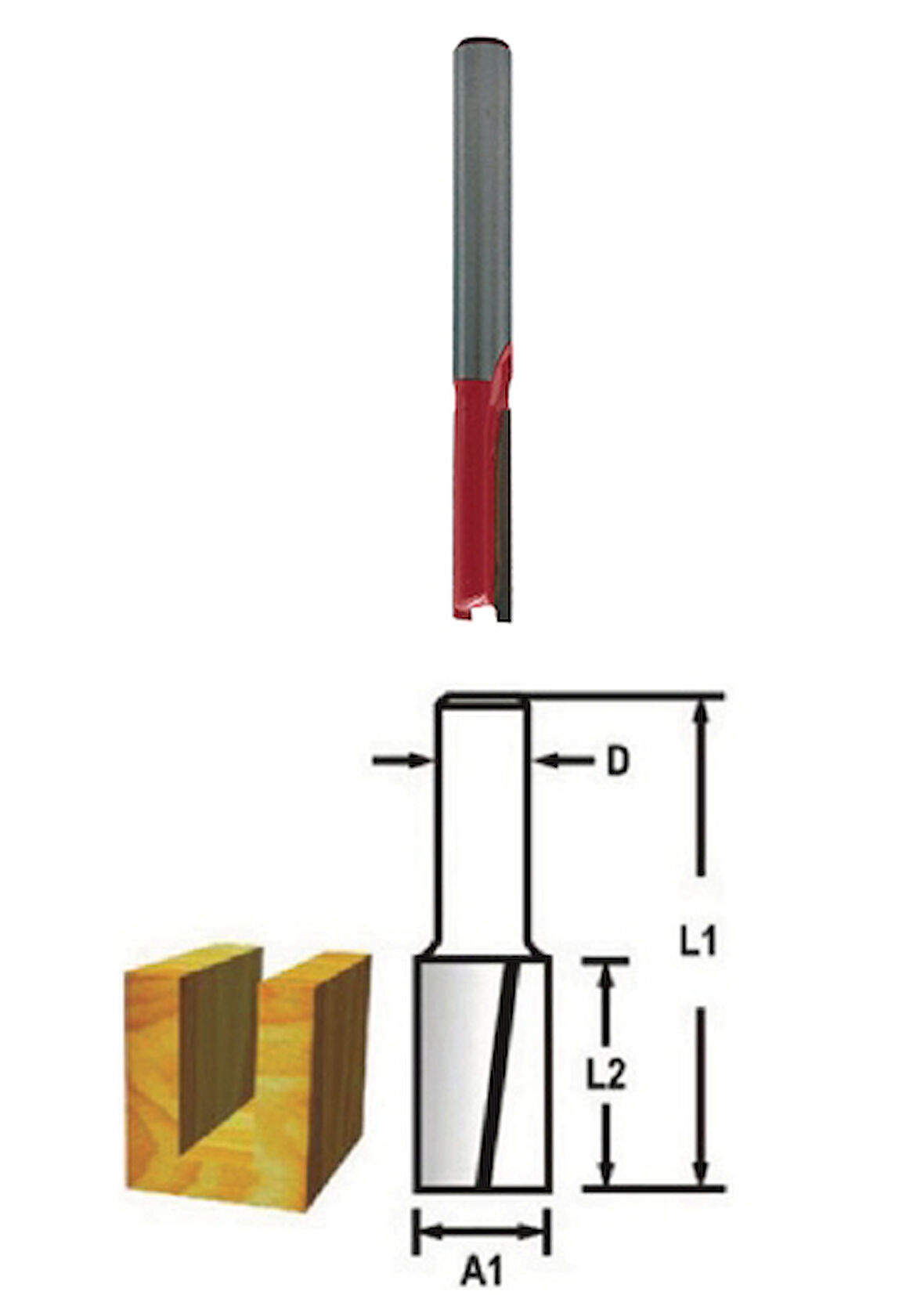 Topshop TH14524 1/4*6mm Kanal Açma Freze Bıçağı 5’li