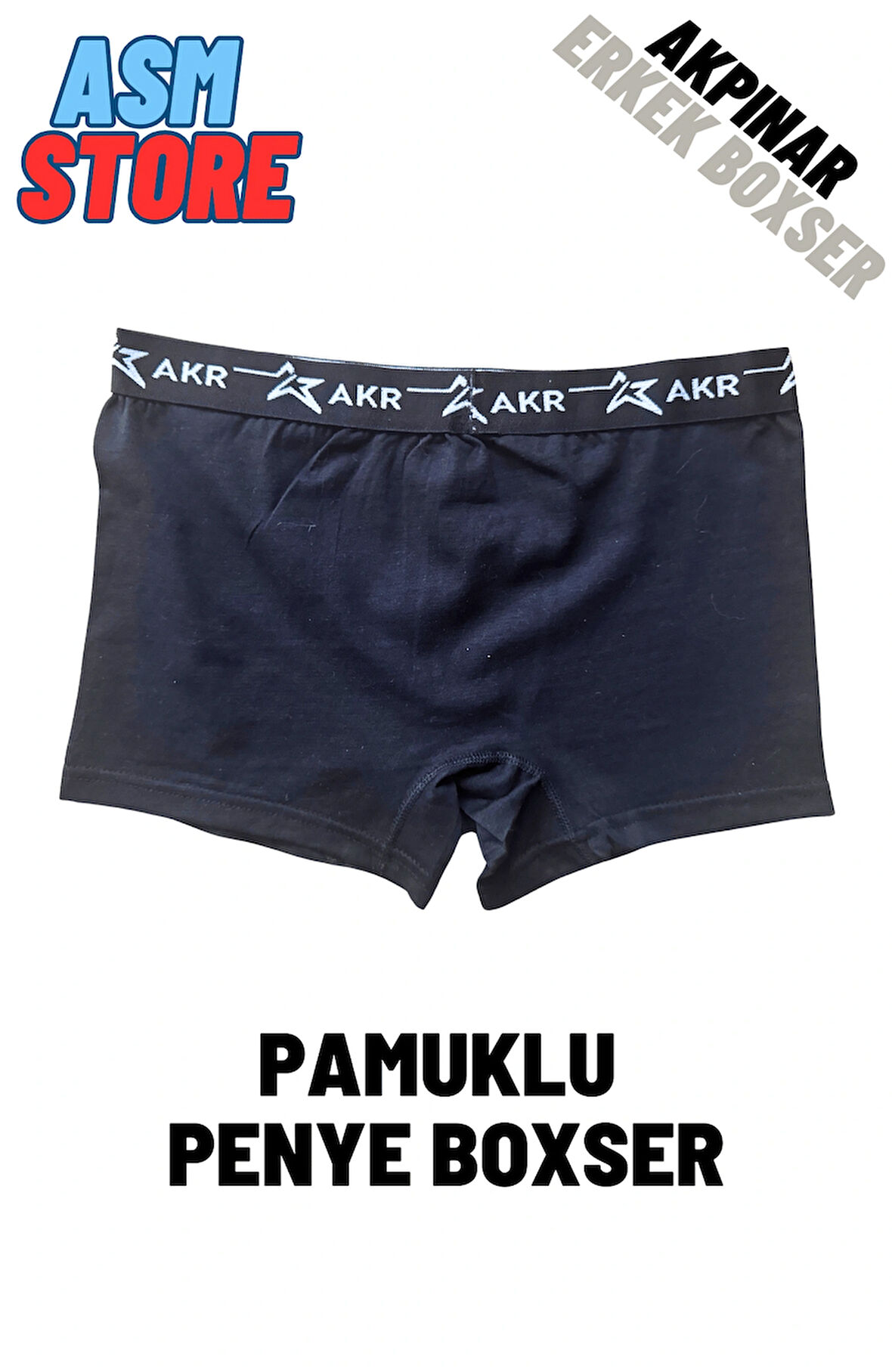 Erkek Boxser Tekli - Pamuklu - Rahat Kalıp- Siyah ve Gri Renk