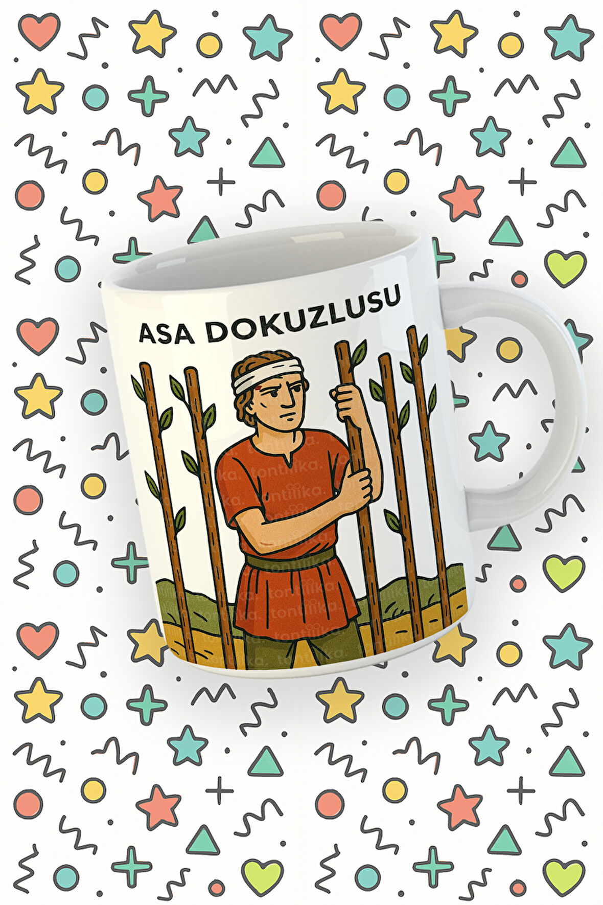 Kartura Koleksiyonu – Tarot Asa Dokuzlusu Kartı Özel Tasarım Kupa Bardak