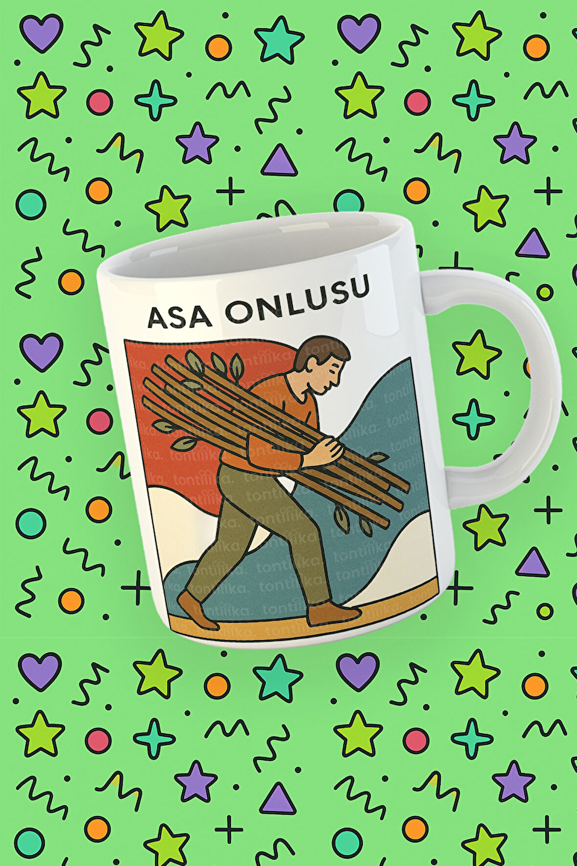 Kartura Koleksiyonu – Tarot Asa Onlusu Kartı Özel Tasarım Kupa Bardak