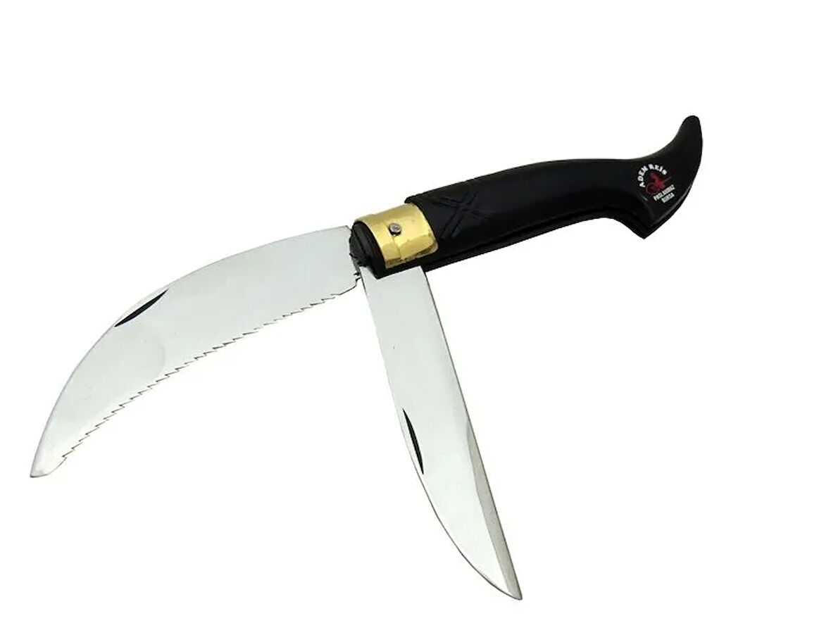 Tosya Büyük Çiftli Testereli Bıçkı Çakı 24 Cm - Plastik Saplı, Manuel