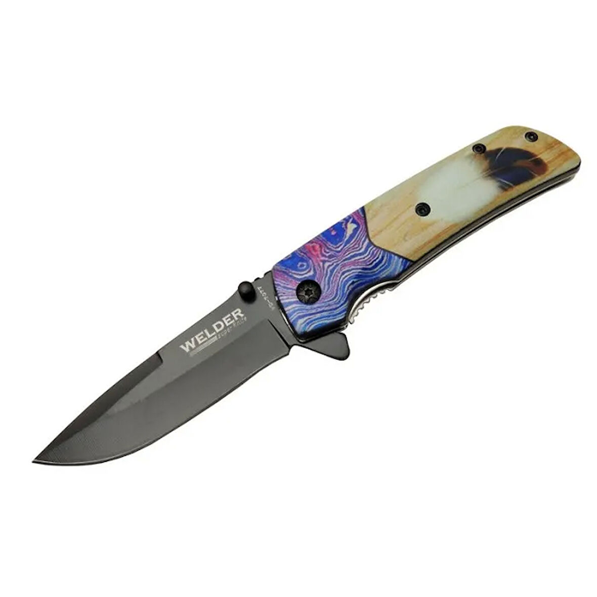 Tüylü Çakı 20,5 Cm Yarı Otomatik , Kemerlikli