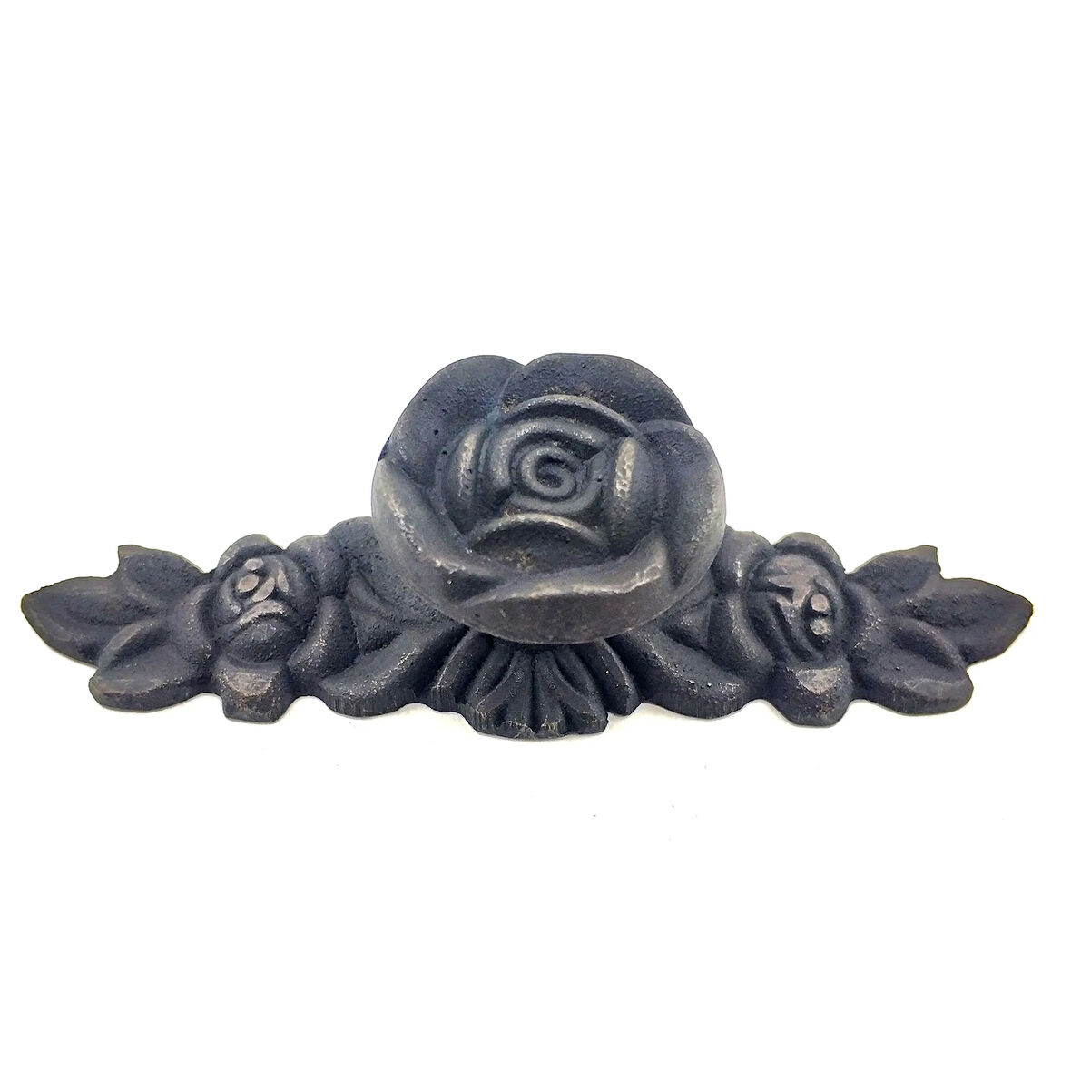 Antika Tarz Dekoratif Pirinç Gül Düğme - 30x100 Mm, Oksit