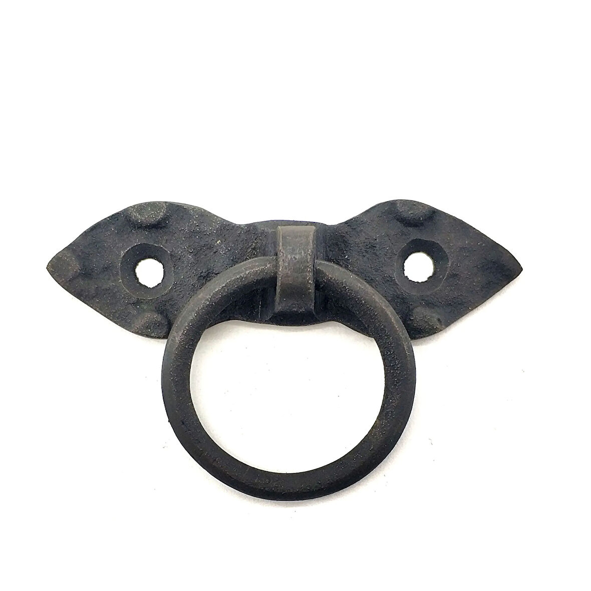 Antika Tarz Dekoratif Pirinç Yaprak Mobilya Kulbu, Kapı Kilit Halkası - 80 Mm, Oksit