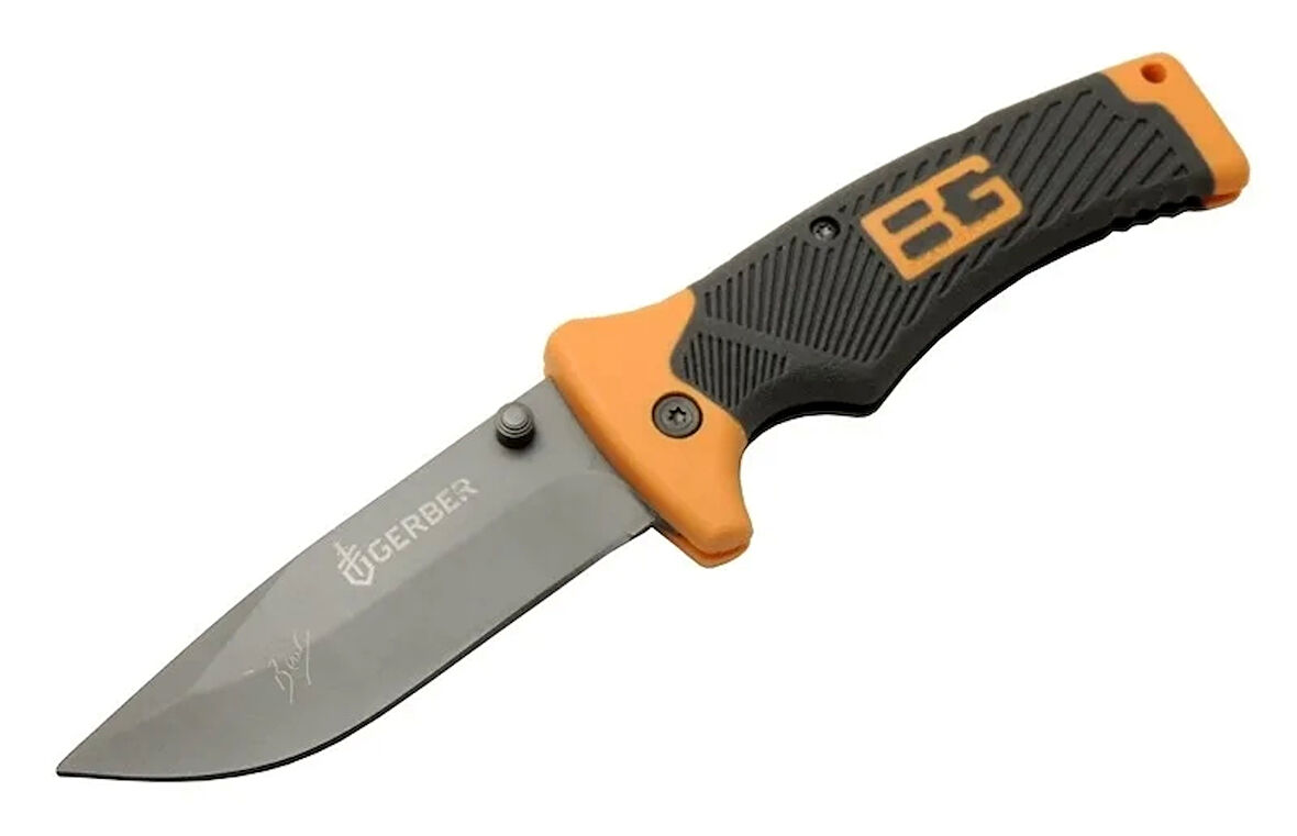 Bear Grylls 113 Turuncu Kamp Çakı 21cm - Manuel, Kemerlikli