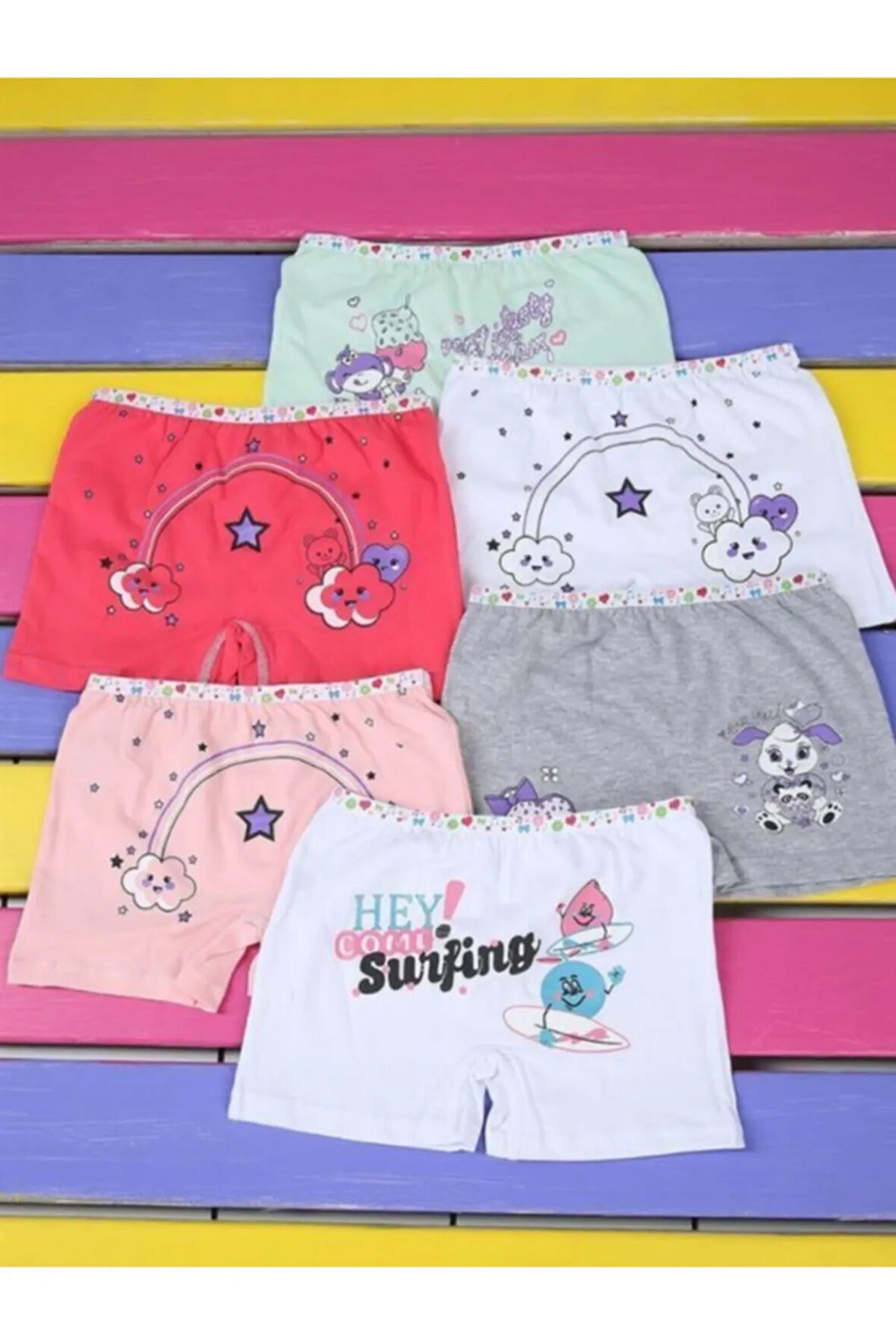 6lı Kız Çocuk Boxer