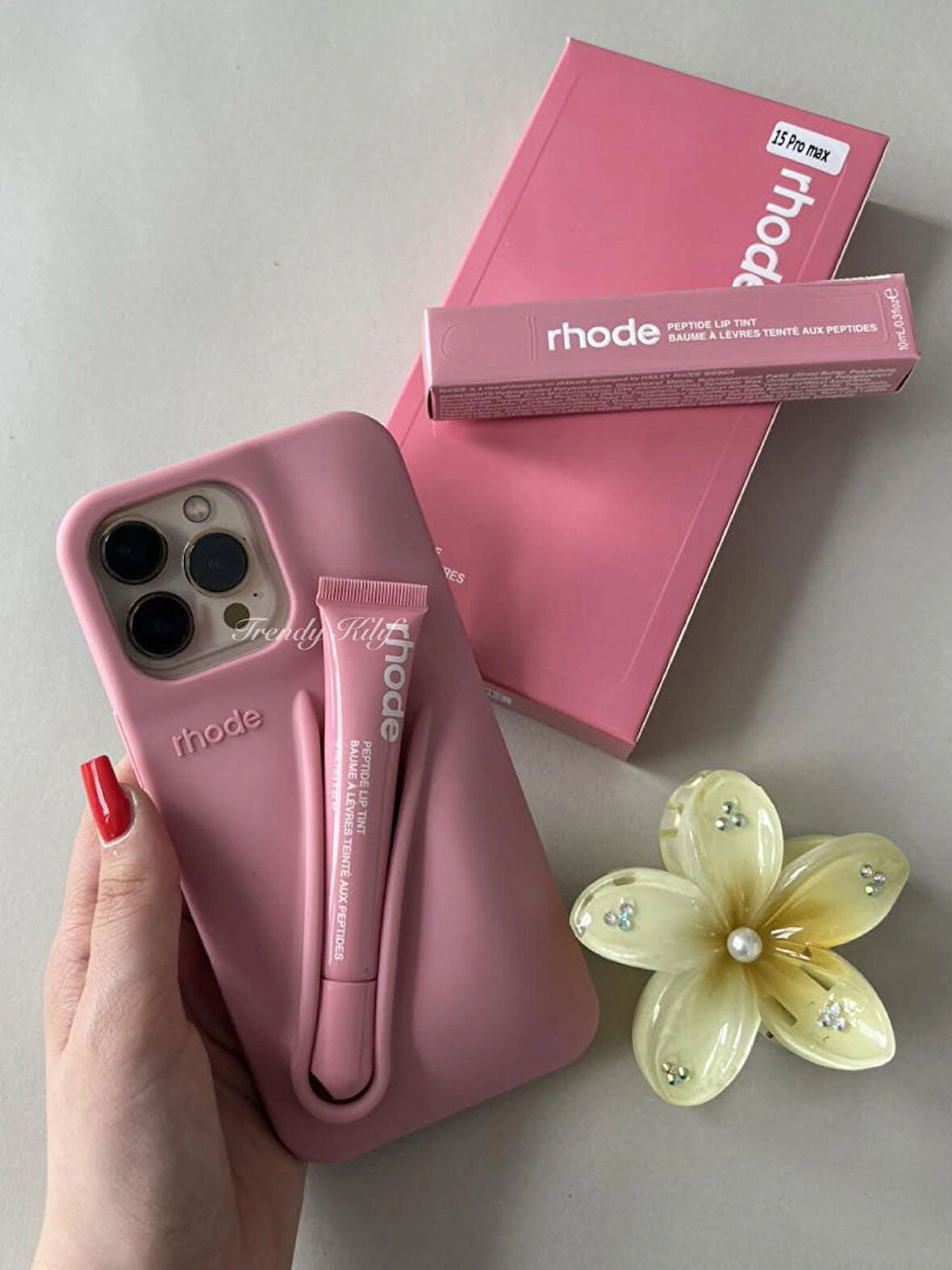 iPhone (14 PRO) uyumlu Rhode Kılıf (Ribbon)