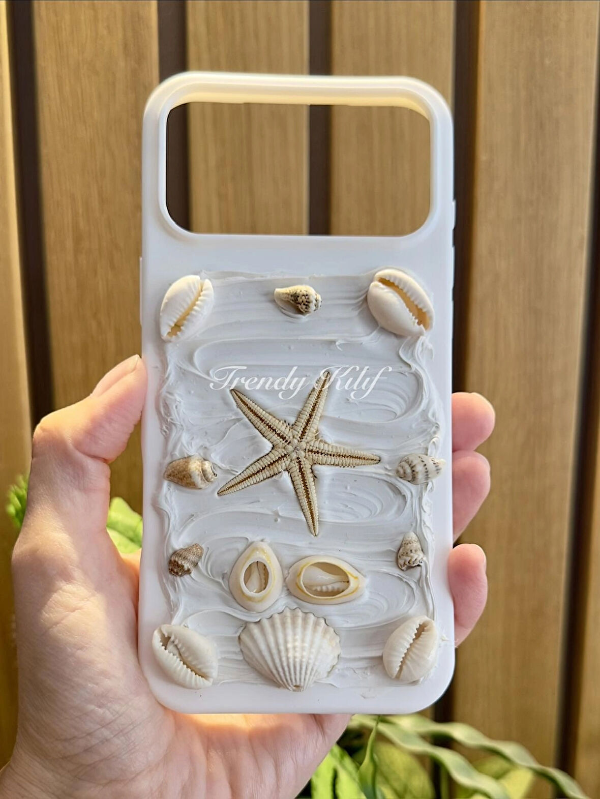 iPhone (17 PRO) uyumlu 3D Deniz Yıldızı Desenli Kılıf
