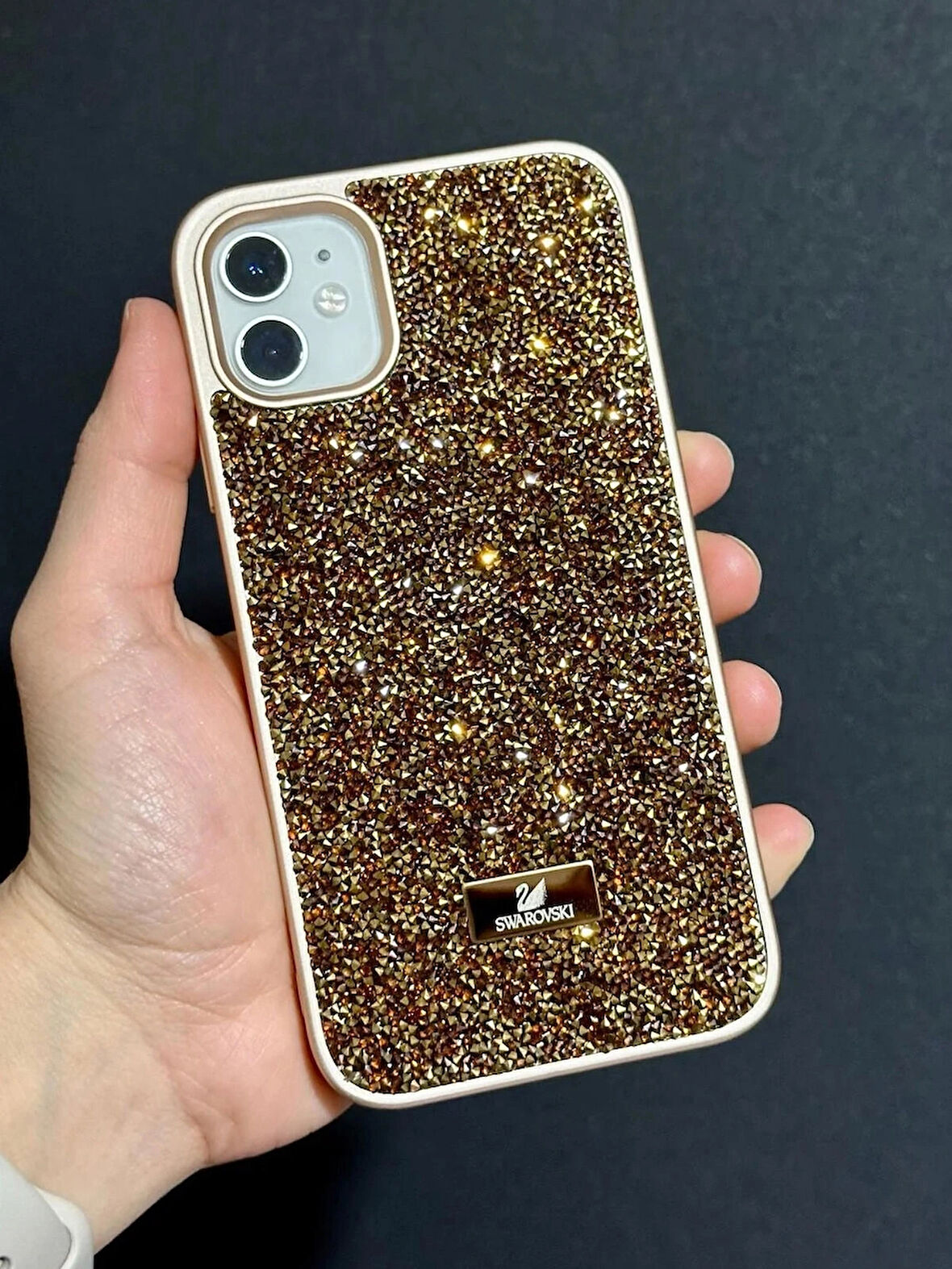 iPhone (12/12 PRO) uyumlu Lüks Taşlı Kılıf