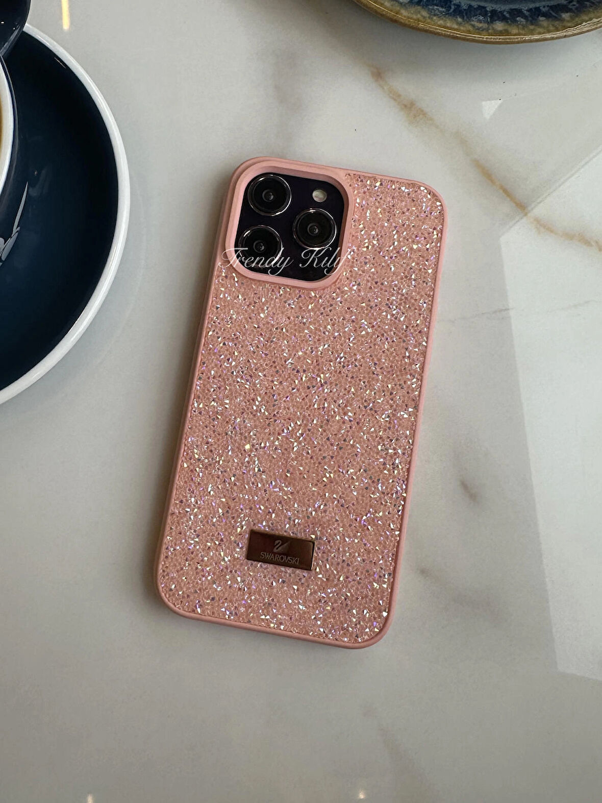 iPhone (14 Pro Max) uyumlu Lüks Taşlı Kılıf