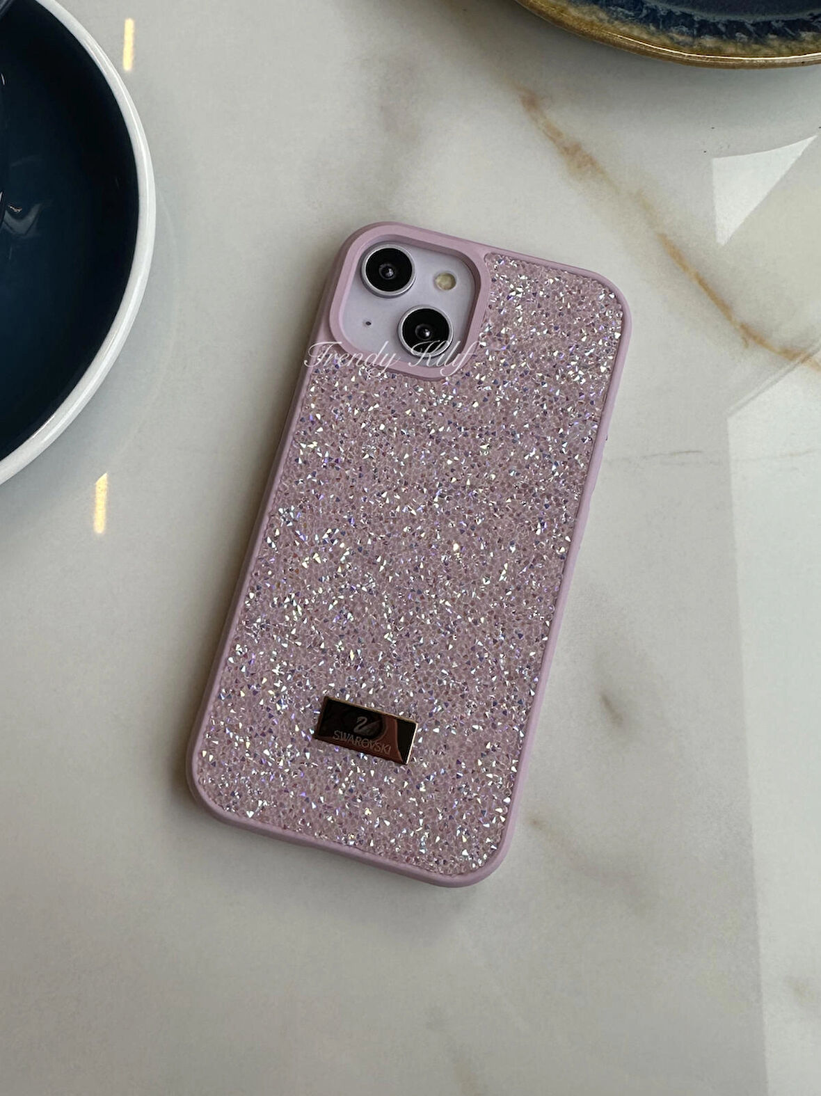 iPhone (15 Plus) uyumlu Lüks Taşlı Kılıf