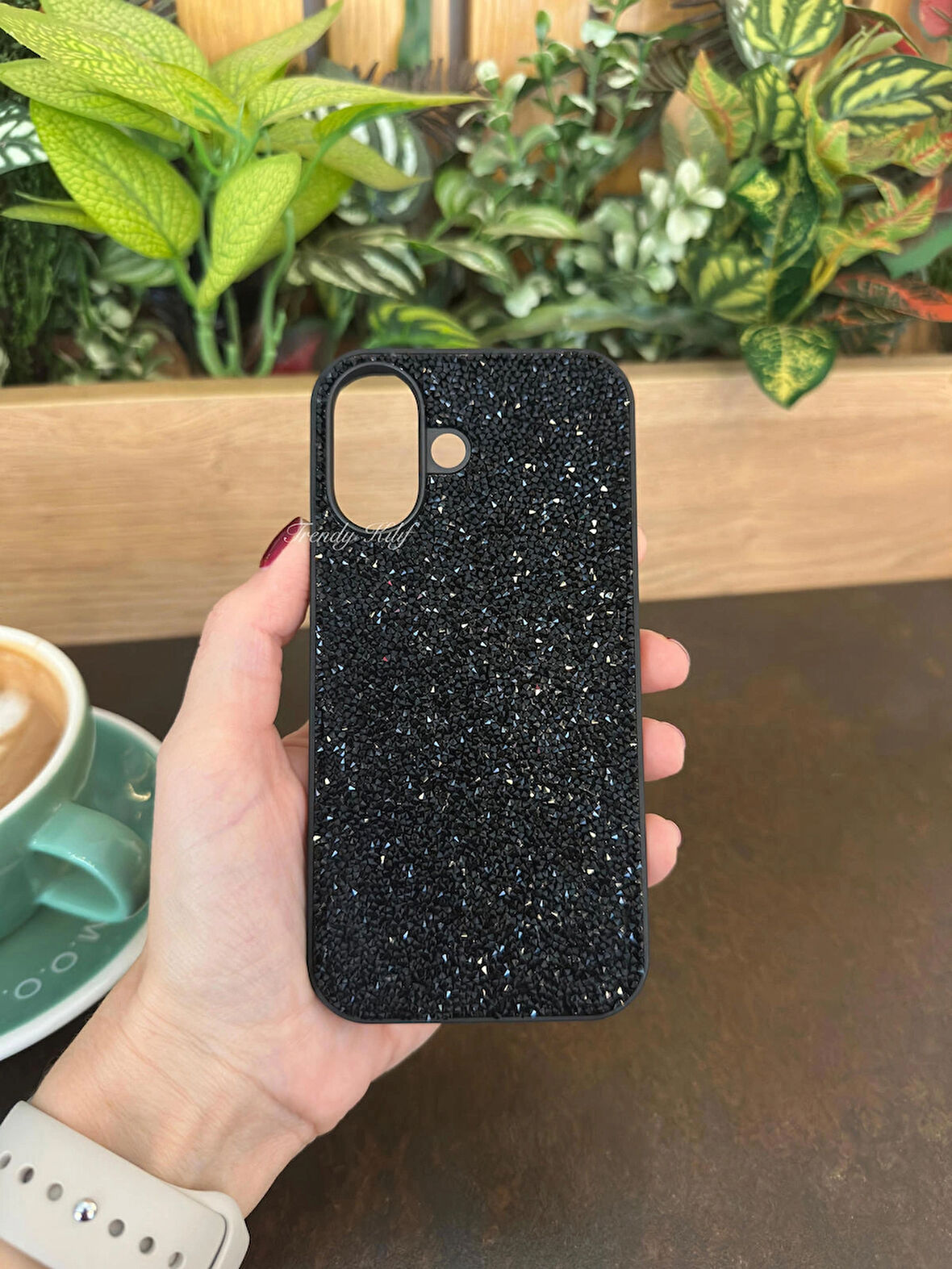 iPhone (16) uyumlu Lüks Taşlı Kılıf