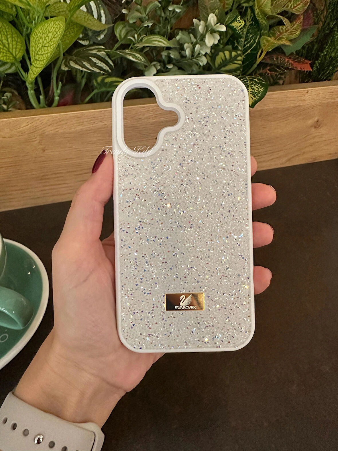 iPhone (16 Plus) uyumlu Lüks Taşlı Kılıf