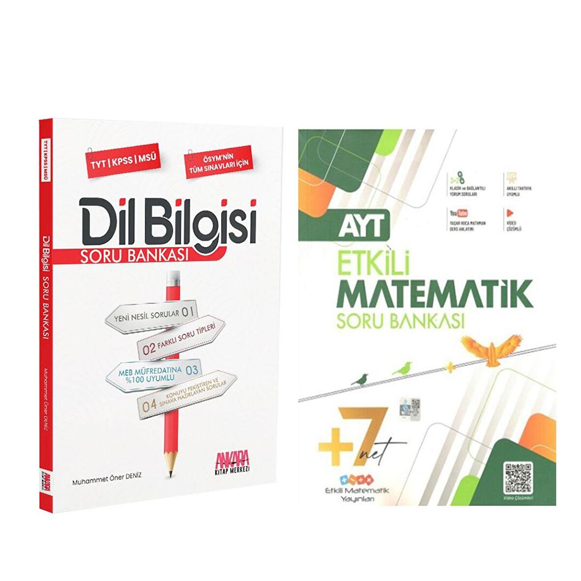 Etkili Matematik AYT Matematik ve AKM Dil Bilgisi Soru Bankası Seti 2 Kitap
