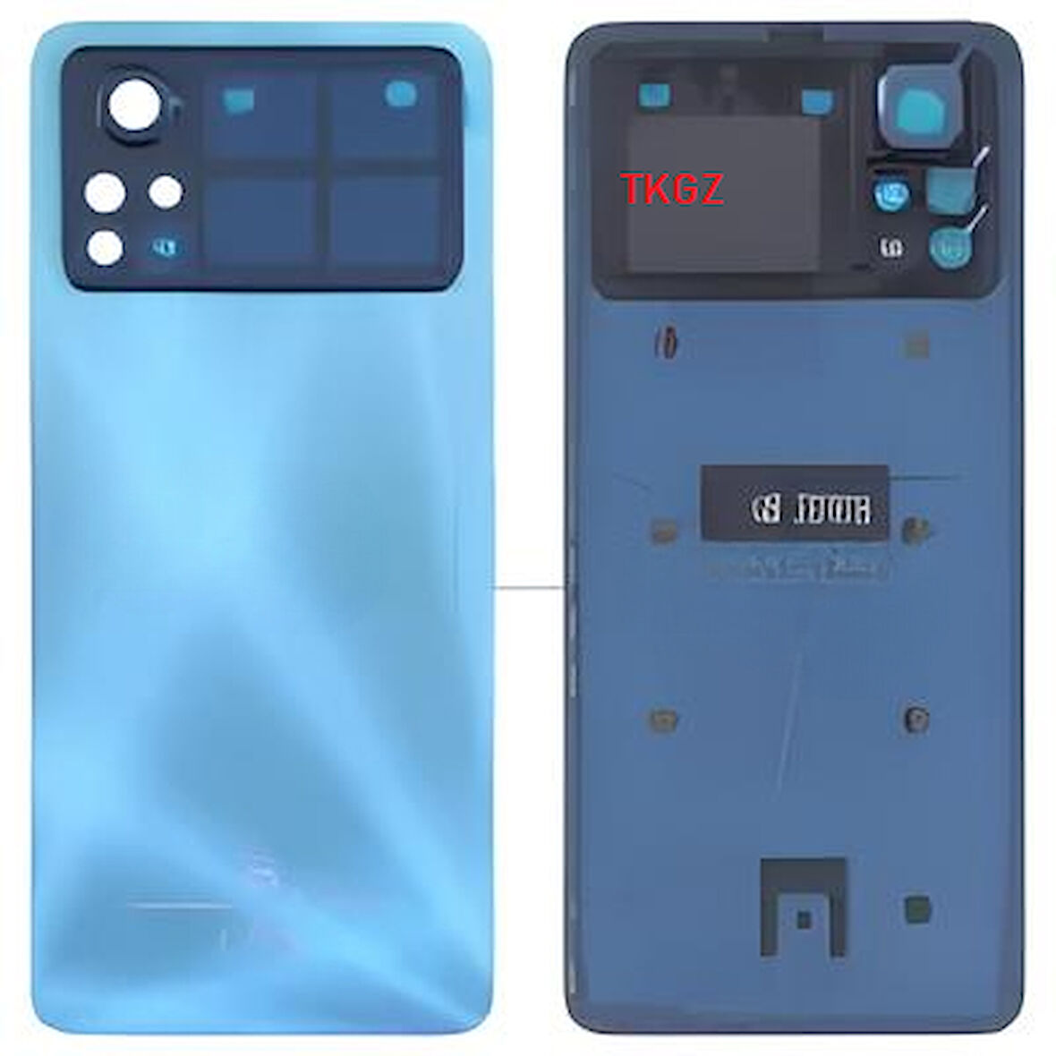 Xiaomi POCO X4 PRO - 5G- Arka Kapak Batarya Kapağı - CAM -MAVİ