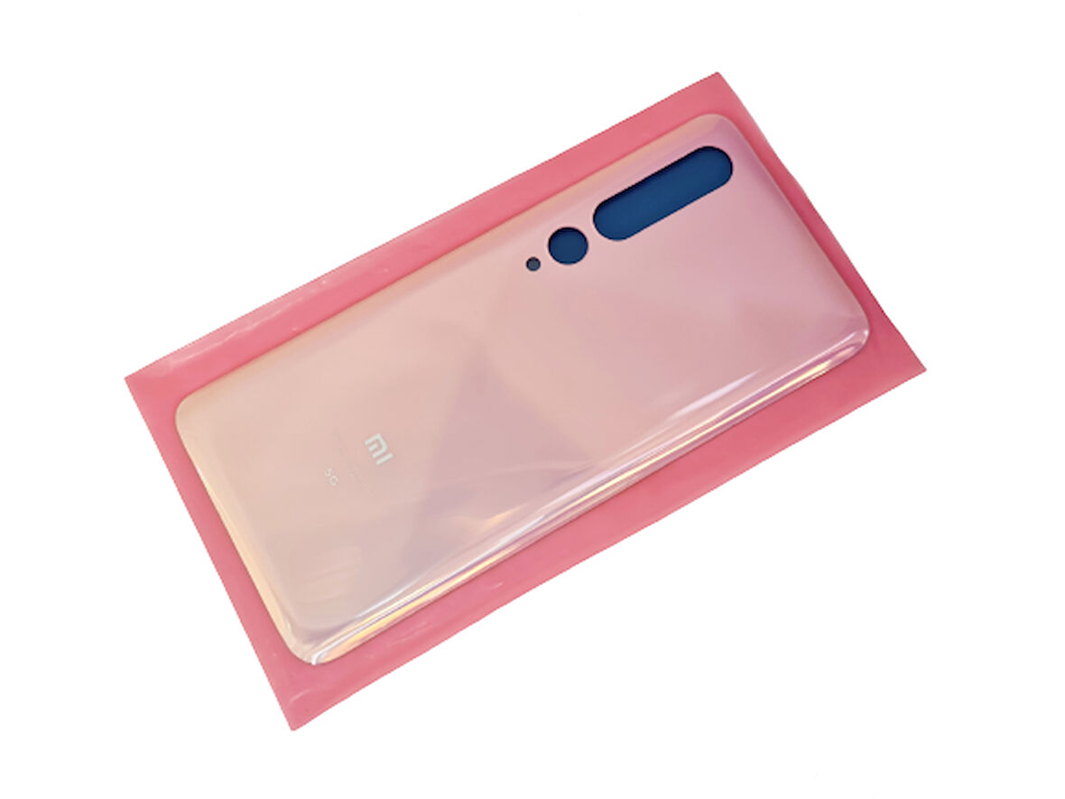 Xiaomi Mİ 10 Arka Kapak Batarya Pil Kapağı 5G (CAM) PEMBE