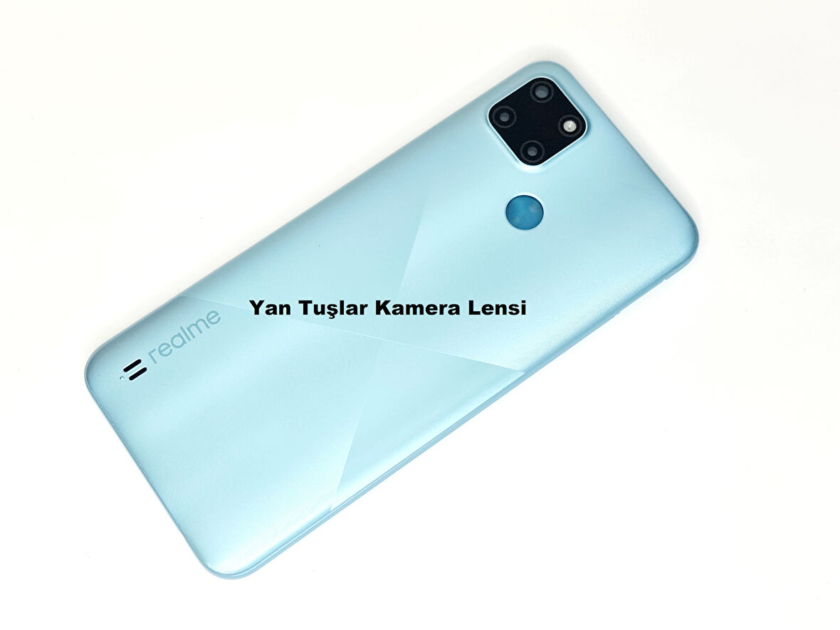 Oppo C21Y Kasa Arka Pil Batarya Kapağı Mavi