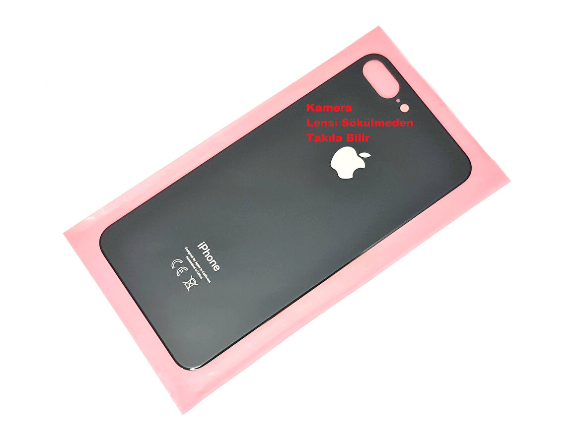 iPhone 8 PLUS Arka Pil Batarya Kapağı (CAM) Siyah