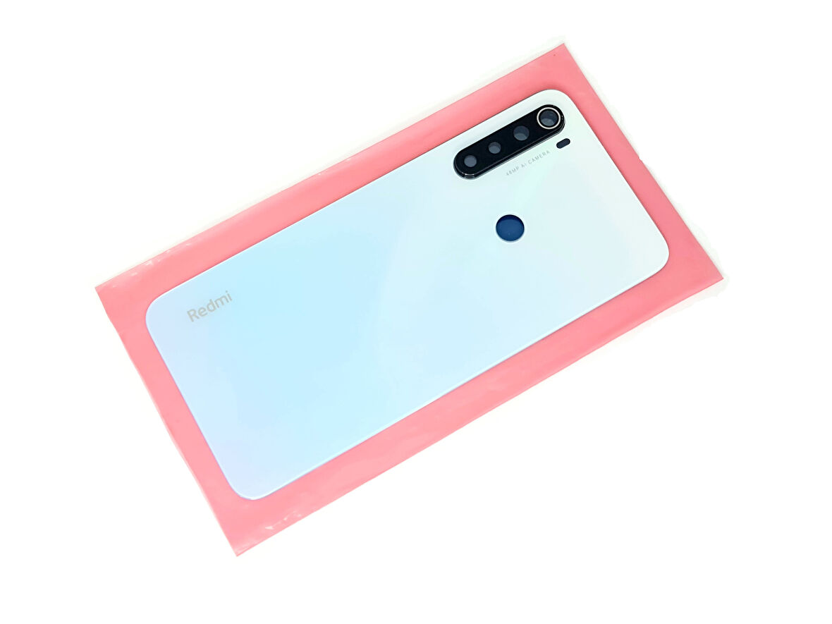 Xiaomi Redmi NOTE 8 Arka Kapak Batarya Kapağı (Cam Kamera Camı) Beyaz
