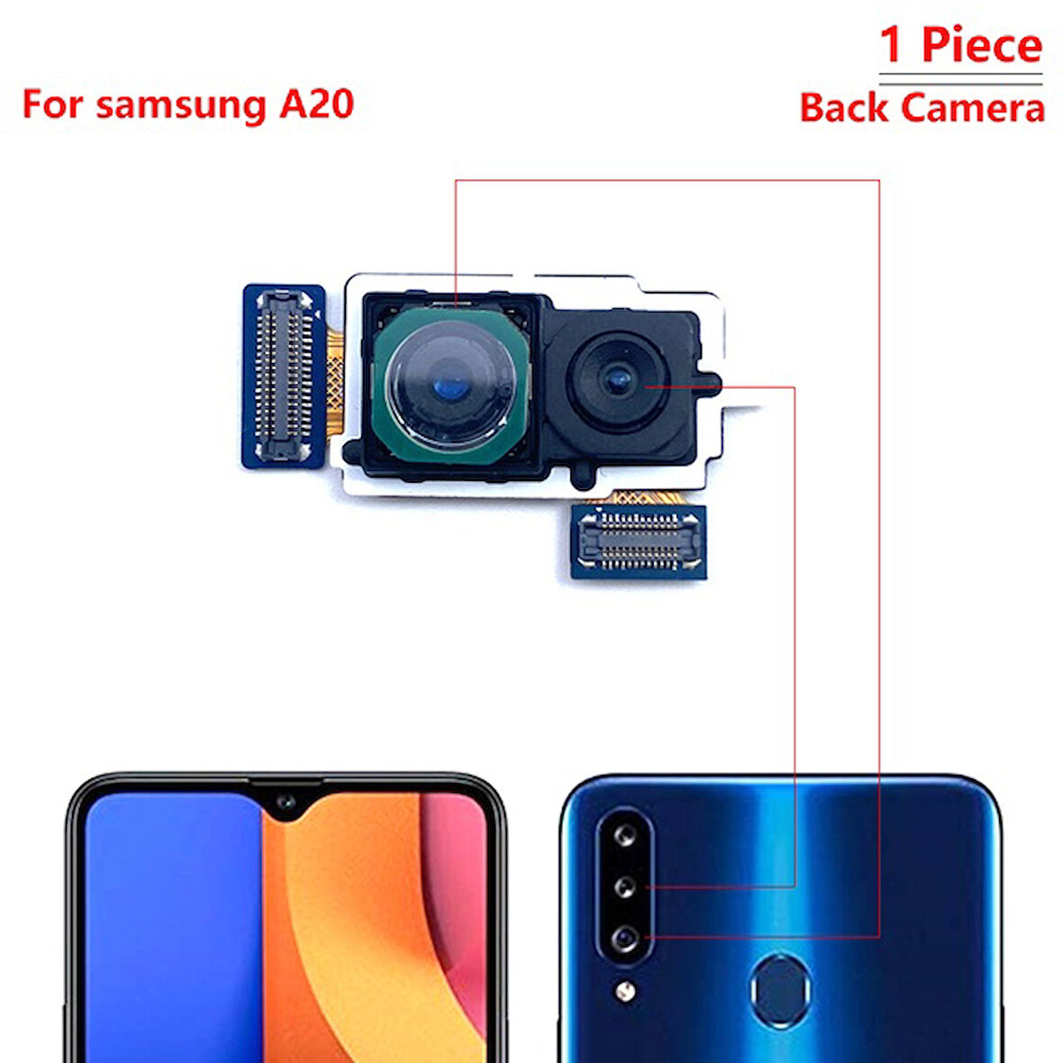Samsung Galaxy A20 Arka Kamera (Orjinal)