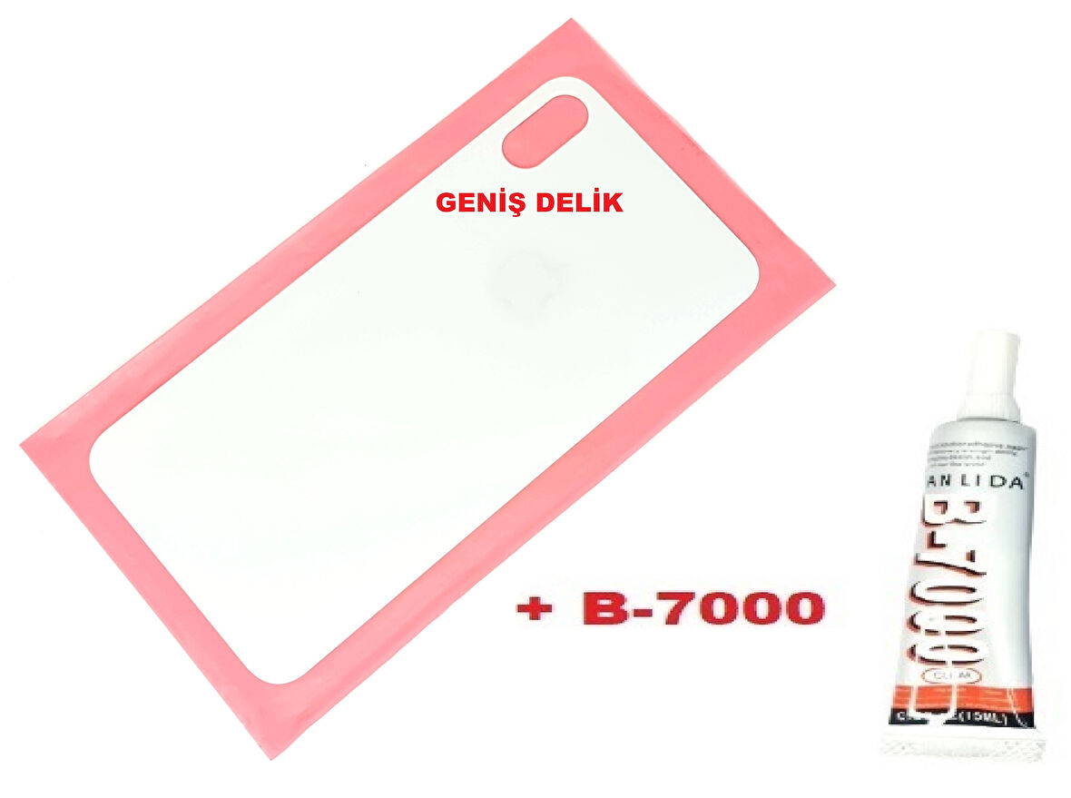 iPhone XS MAX Arka Pil Batarya Kapağı (CAM+B-7000) BEYAZ