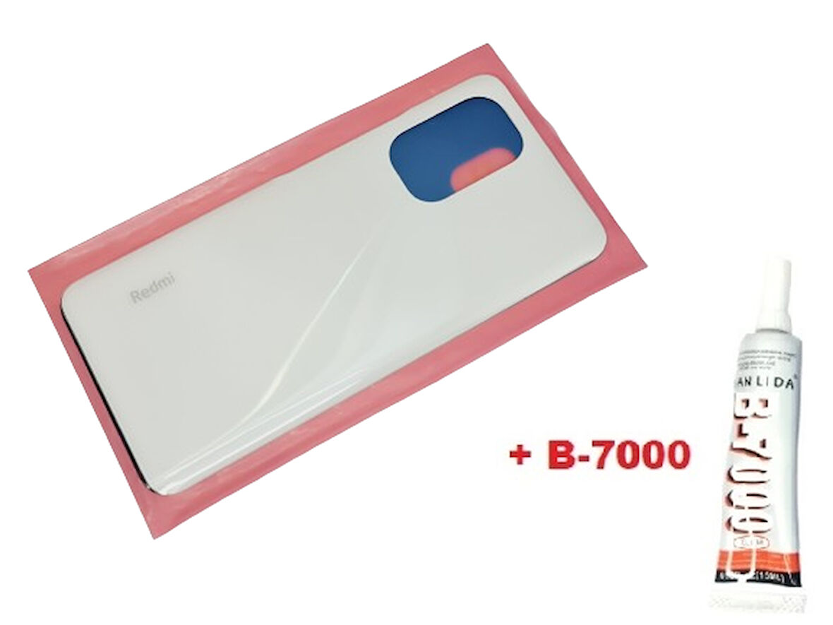 Xiaomi POCO F3 Arka Kapak Batarya Pil Kapağı (CAM+B-7000) BEYAZ