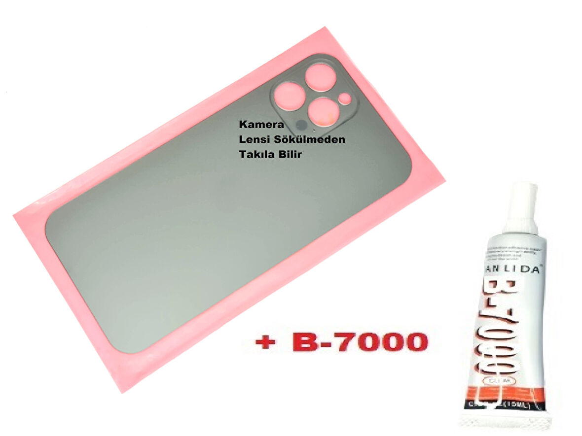iPhone 12 PRO MAX Arka Pil Batarya Kapağı (CAM+B-7000) YEŞİL