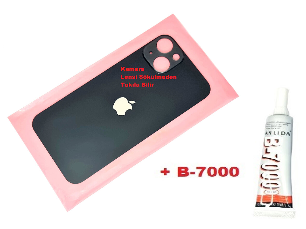 iPhone 13 Arka Pil Batarya Kapağı (CAM+B-7000) SİYAH