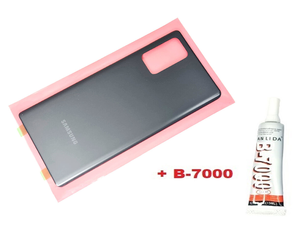 Samsung Galaxy NOTE 20 - SM-N980 Arka Pil Batarya Kapağı (CAM+B-7000) SİYAH