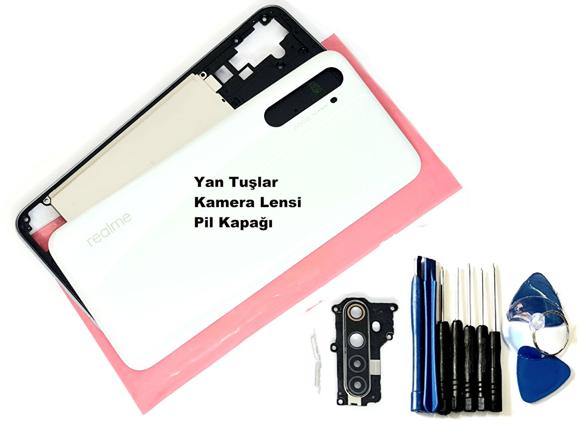 Oppo Reno 6 FULL ORJ KASA Arka Pil Batarya Kapağı (TAMİR SETİ) BEYAZ