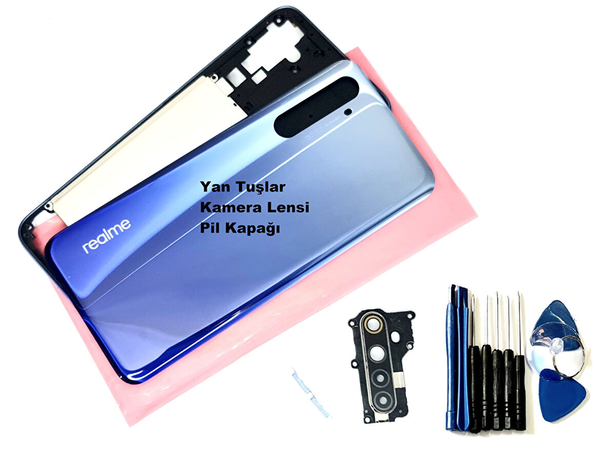 Oppo Reno 6 FULL ORJ KASA Arka Pil Batarya Kapağı (TAMİR SETİ) MAVİ