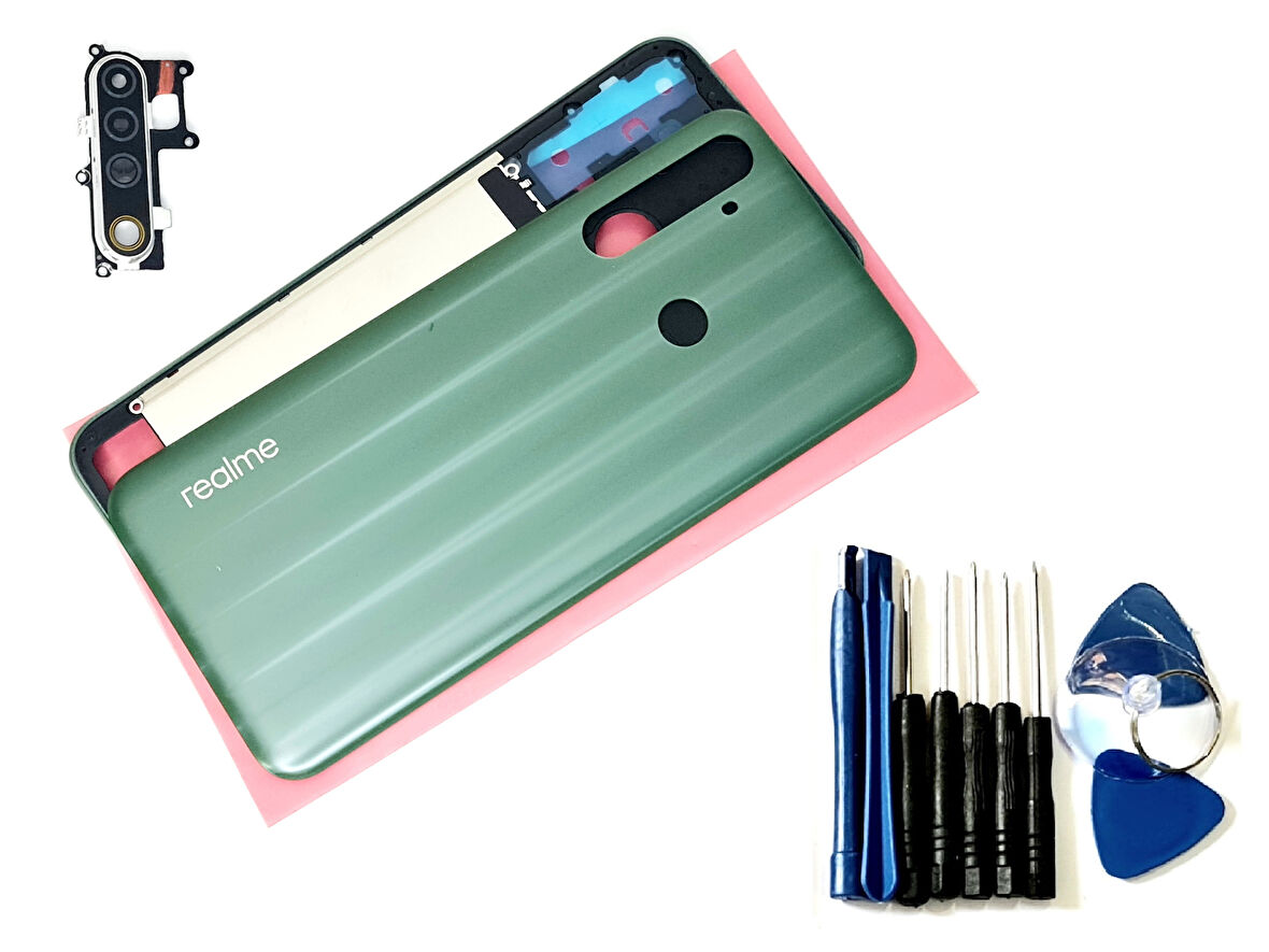 Oppo Realme 6İ FULL ORJ KASA Arka Pil Batarya Kapağı (TAMİR SETİ) YEŞİL