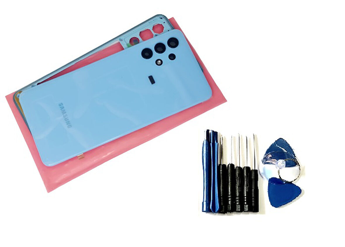 Samsung Galaxy A32 FULL ORJ KASA Arka Pil Kapağı (TAMİR SETİ) MAVİ