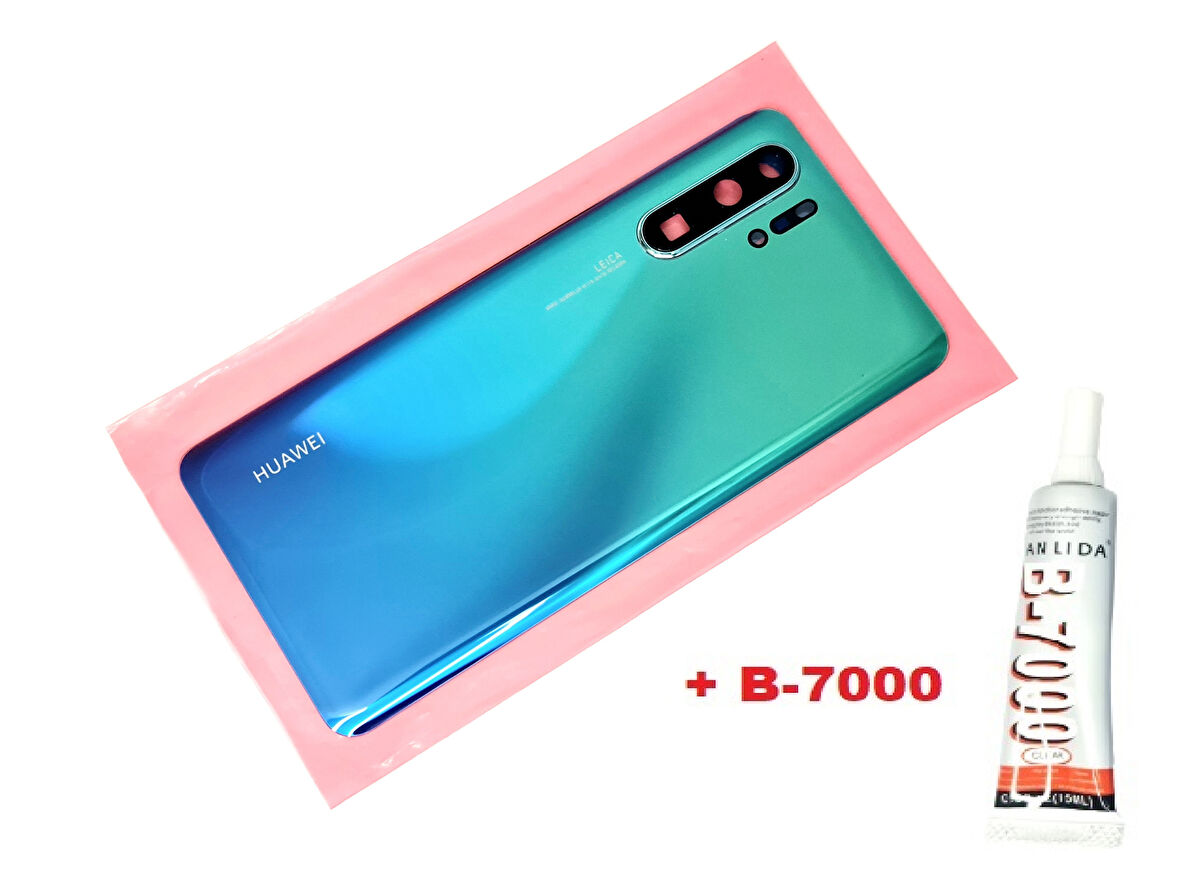 Huawei Uyumlu P30 PRO Arka Kapak Batarya Pil Kapağı (LENSLİ CAM) (B-7000) MAVİ