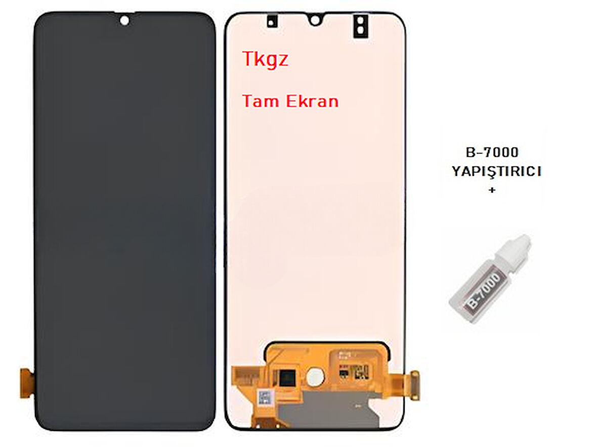 Tkgz - Samsung Galaxy A70 - SM-A705 Lcd Ekran Dokunmatik - A - Kalite + B-7000