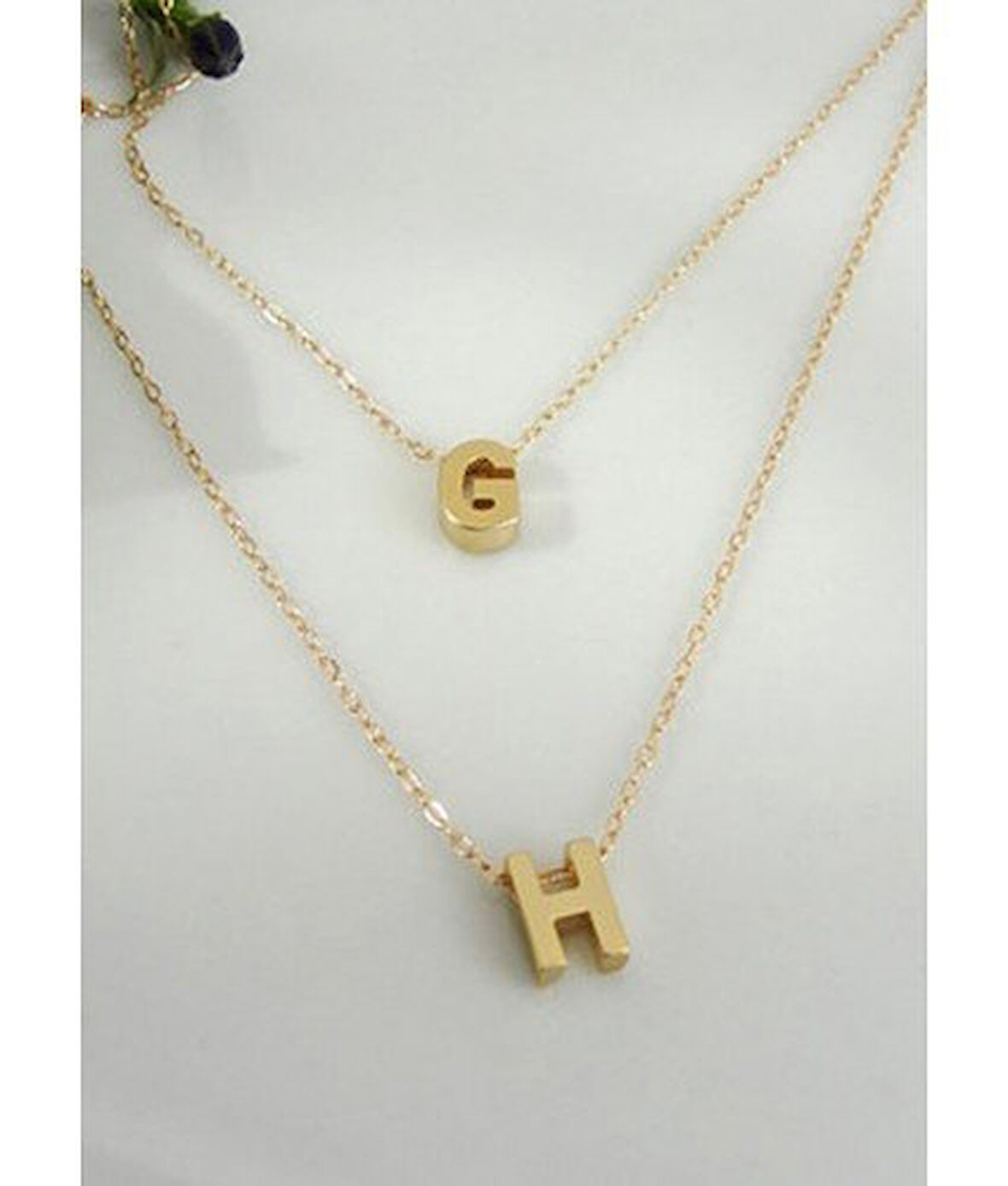 925 Ayar Gümüş Kişiye Özel Üç Boyutlu Harf Kolye Model 4