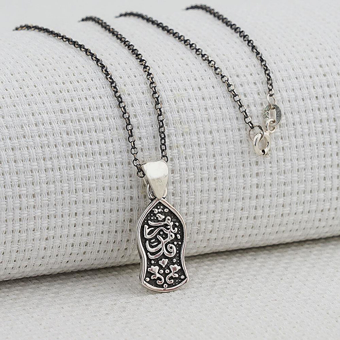 Nalı Şerif 925 Ayar Gümüş Kadın Kolye