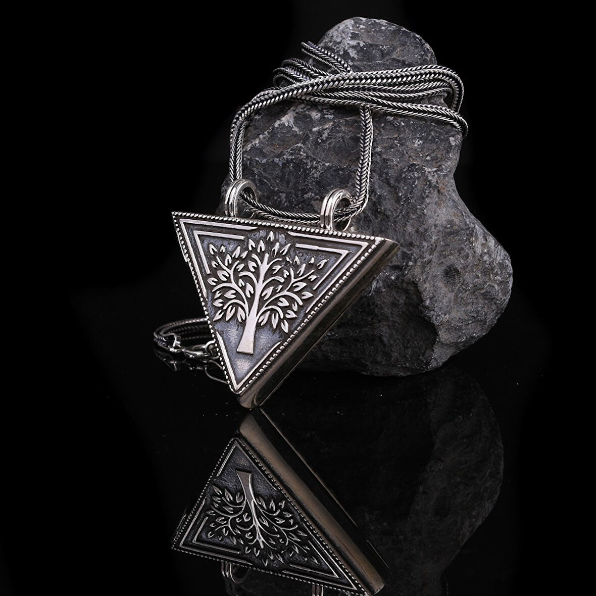 925 AYAR GÜMÜŞ 4 CM MUSKA KABI KOLYE