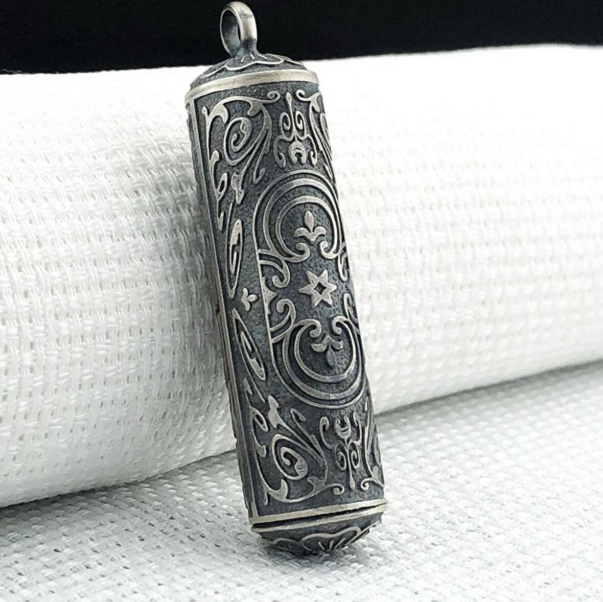 Silindir 925 Ayar Cevşen Muska Kabı