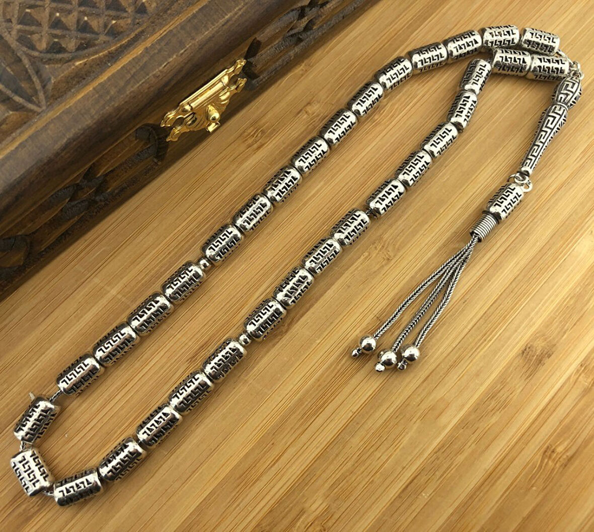 925 Ayar Gümüş Kapsül Kesim Tesbih Model 8