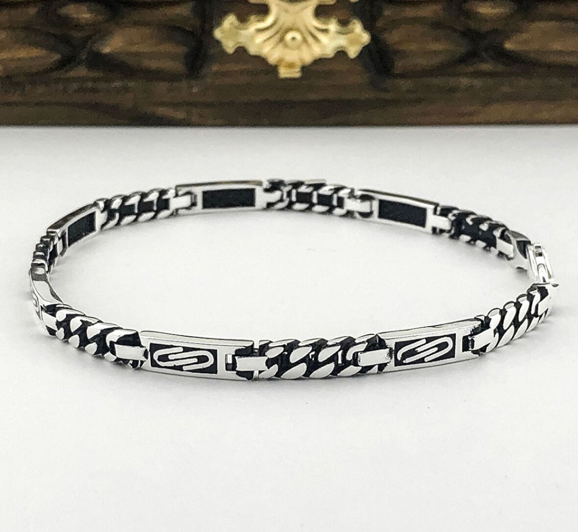 925 Ayar Gümüş Erkek Bileklik