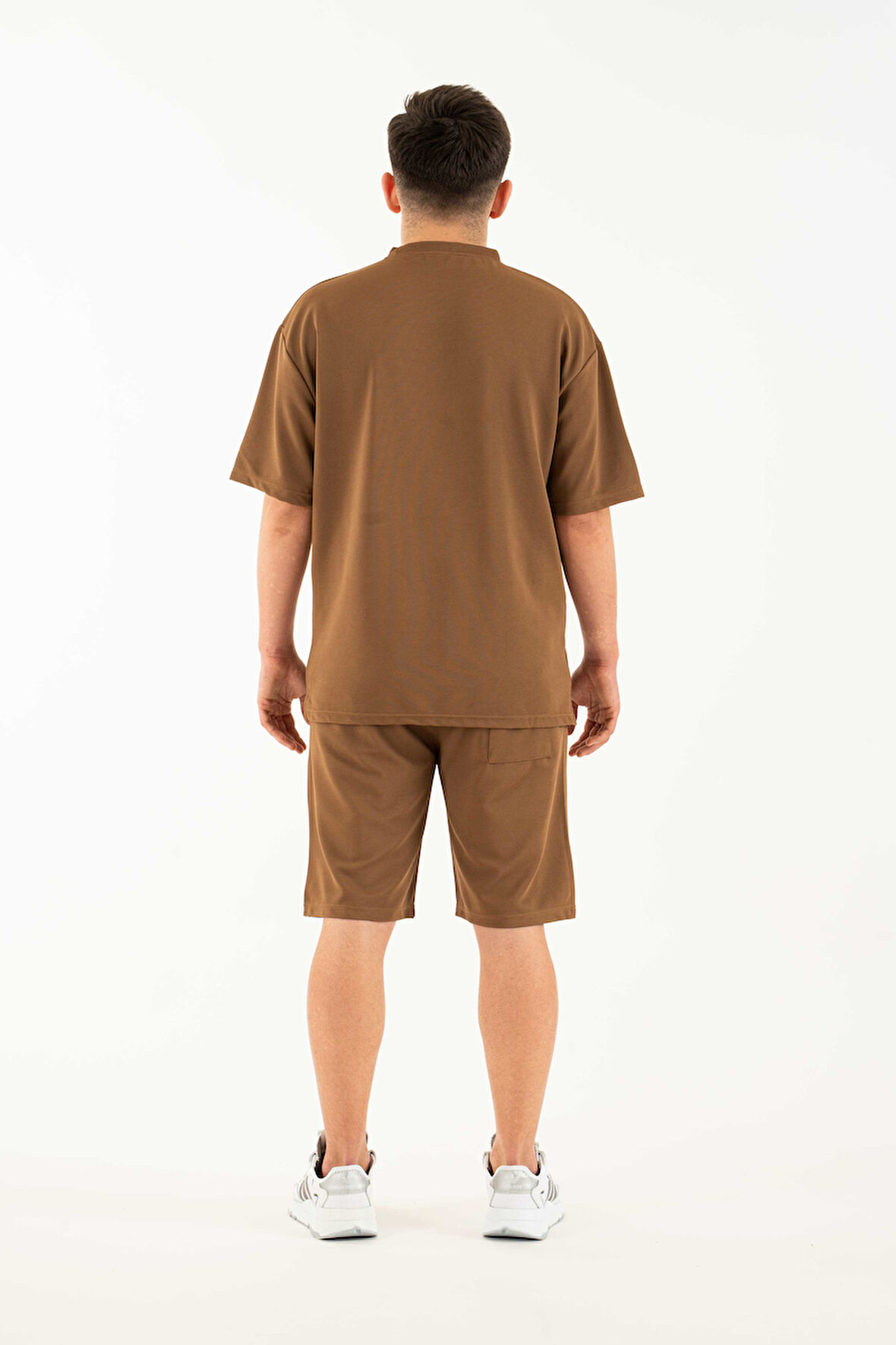 Erkek 2 li Set Cep Baskılı Oversize Comfort Rahat Kesim T-shirt  Şort Takım