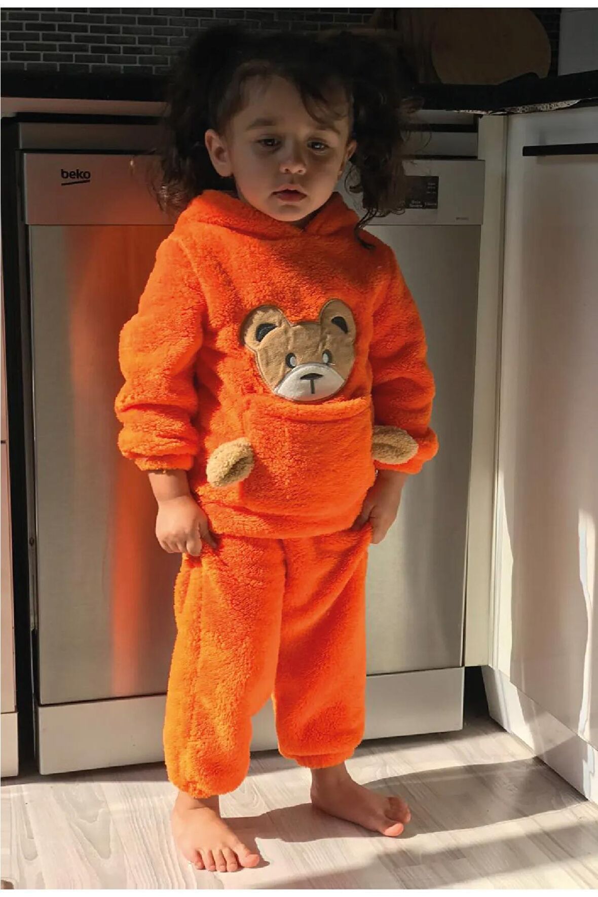 Welsoft Peluş Unisex Kışlık Bebek Takımları Çocuk Giyim Bebek Kıyafeti Çocuk Kostümü welsoft takım